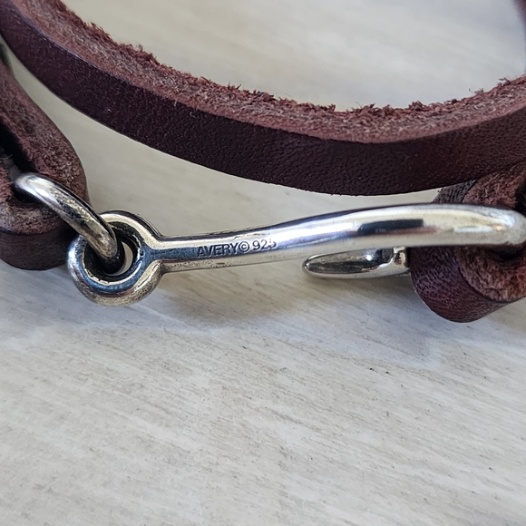 James Avery Brown Leather Bracelet with Silver Hook - Picture 5 of 12